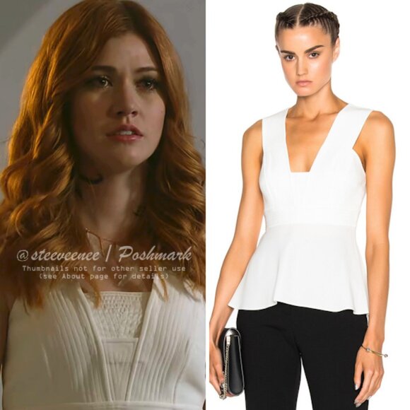 A.L.C. Leigh Top in White ASO Clary Fray - Picture 1 of 14